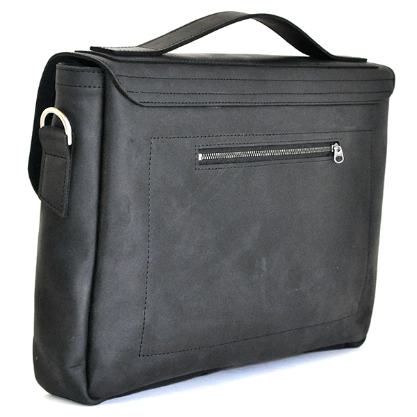 Шкіряний чоловічий портфель AV2 Чорний (B665)