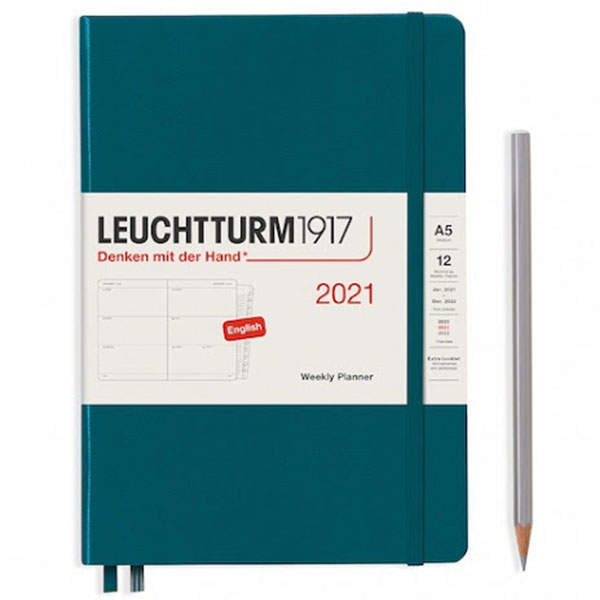 Средний Еженедельник Leuchtturm1917 Тихоокеанский Зеленый 2021