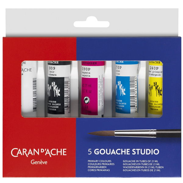 Набір Фарб Caran d'Ache Gouache Studio металевий бокс 5 кольорів