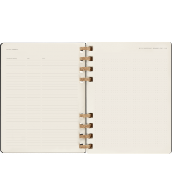 Великий Щотижневик Moleskine 2024 Spiral Чорний