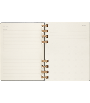 Великий Щотижневик Moleskine 2024 Spiral Чорний