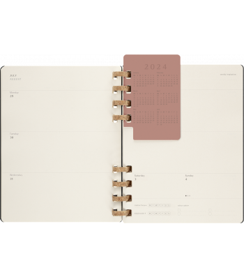 Великий Щотижневик Moleskine 2024 Spiral Чорний