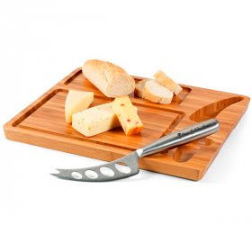 Бамбуковая доска для сыра с ножом
