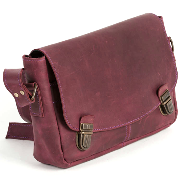 Кожаная женская сумка AV2 Красная (B322)