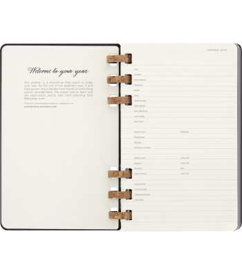 Середній Щотижневик Moleskine 2026 Spiral Чорний