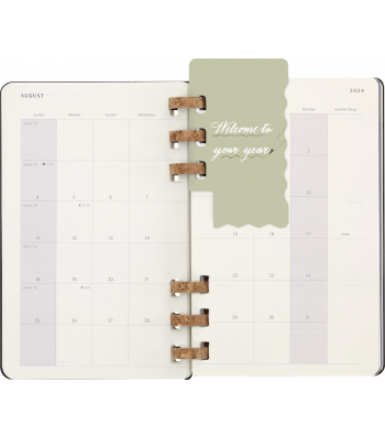 Середній Щотижневик Moleskine 2026 Spiral Чорний