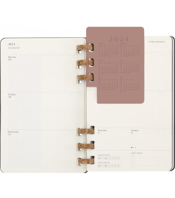 Середній Щотижневик Moleskine 2026 Spiral Чорний