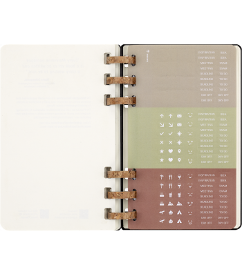 Середній Щотижневик Moleskine 2026 Spiral Чорний