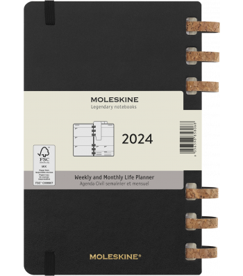 Середній Щотижневик Moleskine 2026 Spiral Чорний