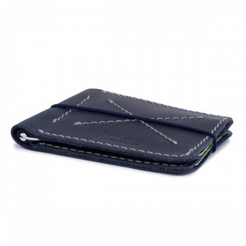 Портмоне с зажимом для купюр на резинке Black Brier Темно-синее
