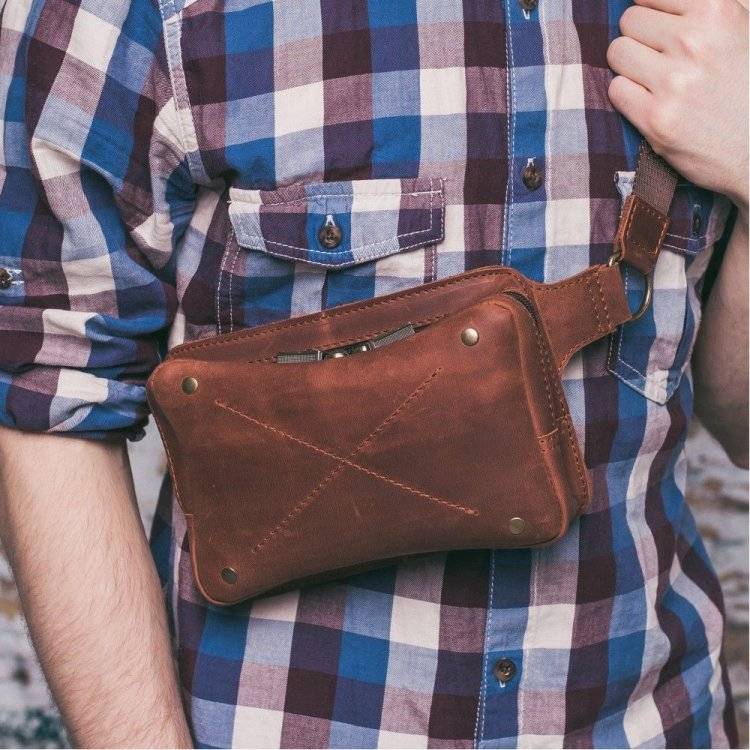 Сумка на пояс BlankNote DropBag Коньяк