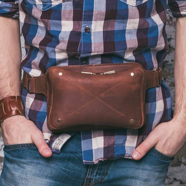 Сумка на пояс BlankNote DropBag Коньяк