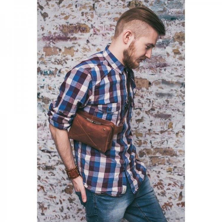 Сумка на пояс BlankNote DropBag Коньяк