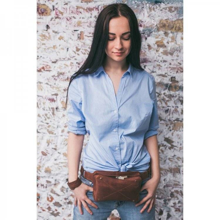 Сумка на пояс BlankNote DropBag Коньяк