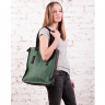 Кожаная сумка-шоппер AV2 Зеленая (B303)