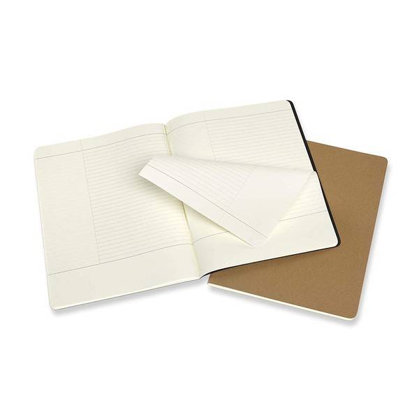 Великий Блокнот Moleskine Cahier 2 шт Subject Чорний \ Бежевий