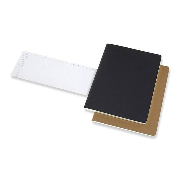 Великий Блокнот Moleskine Cahier 2 шт Subject Чорний \ Бежевий