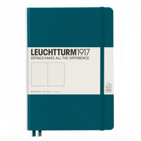 Середній Блокнот Leuchtturm1917 Тихоокеанський зелений Чисті аркуші (359698)