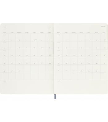 Большой Еженедельник Moleskine 2025 Сапфир Мягкий