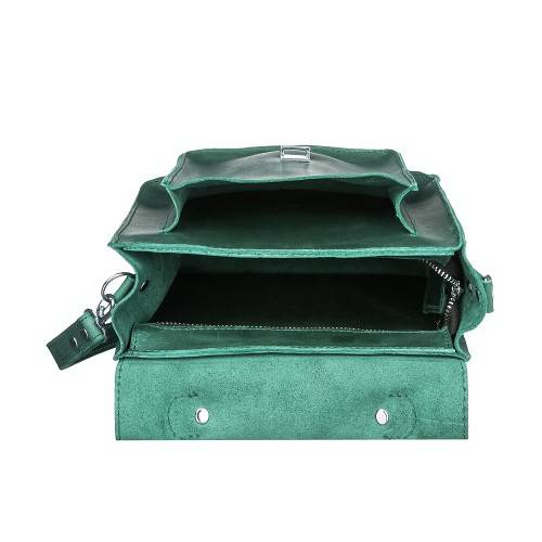 Шкіряна сумка через плече Емануель Dekey Смарагд