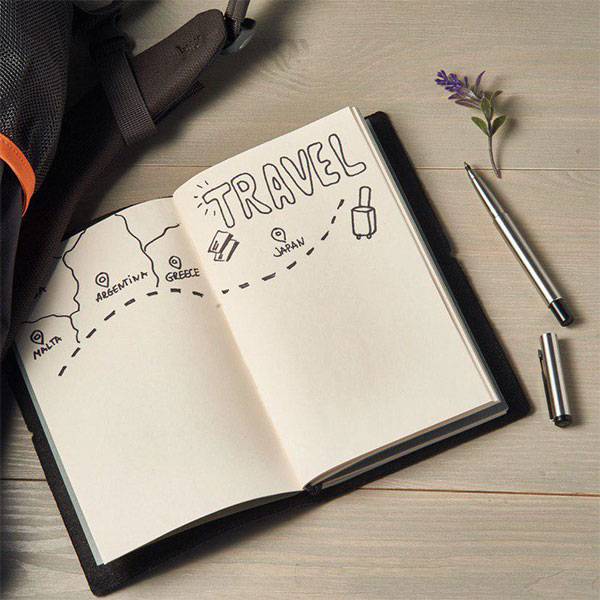 Блокнот из кожи Autograph Угольный Глянцевый