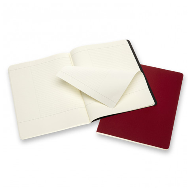 Великий Блокнот Moleskine Cahier 2 шт Subject Чорний /Бордо