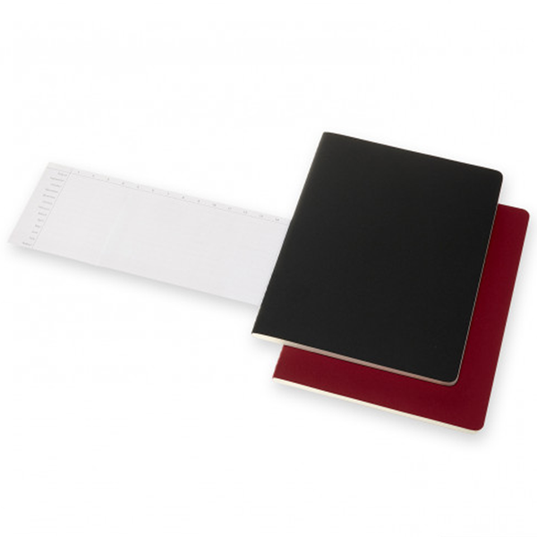 Великий Блокнот Moleskine Cahier 2 шт Subject Чорний /Бордо