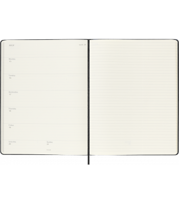 Великий Щотижневик Moleskine 2024 Чорний