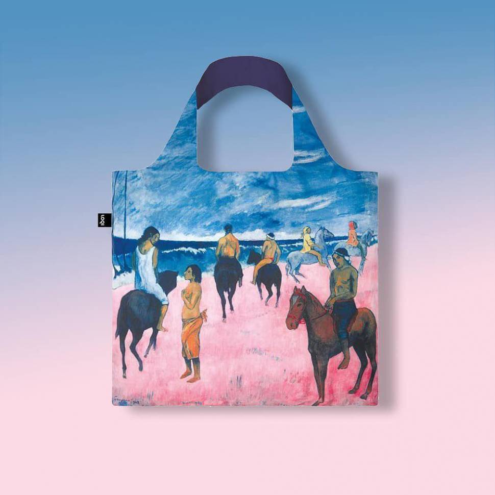 Сумка для покупок складная LOQI PAUL GAUGUIN Horseman on the Beach 1902