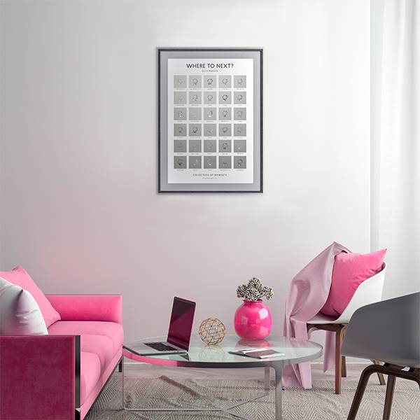 Скретч постер Travel Book City Poster Where To Next