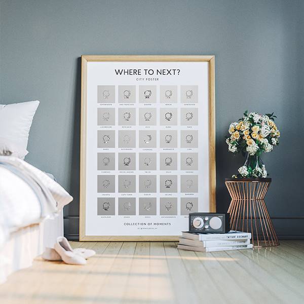 Скретч постер Travel Book City Poster Where To Next