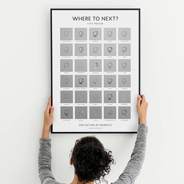 Скретч постер Travel Book City Poster Where To Next
