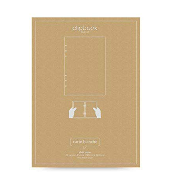 Комплект бланків Filofax Clipbook Personal White Чисті аркуші (344004)