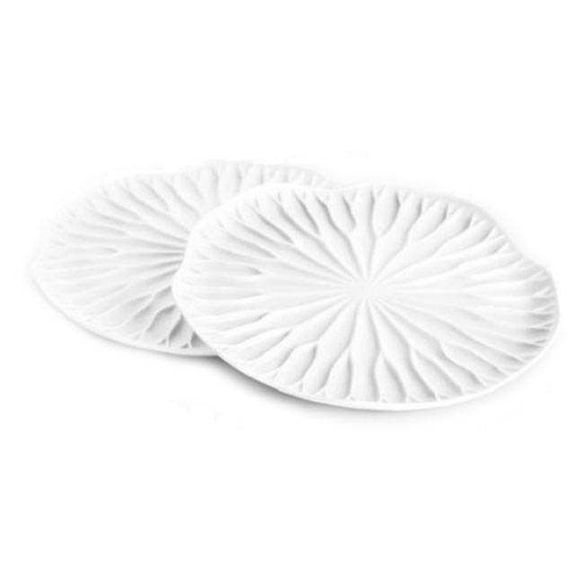 Набор подставок для напитков Qualy Листья Лотоса белый