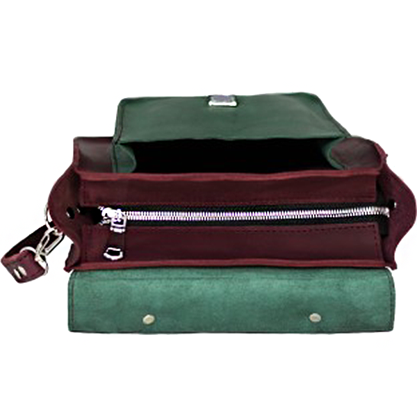 Шкіряна сумка через плече Емануель Dekey Марсала Смарагд