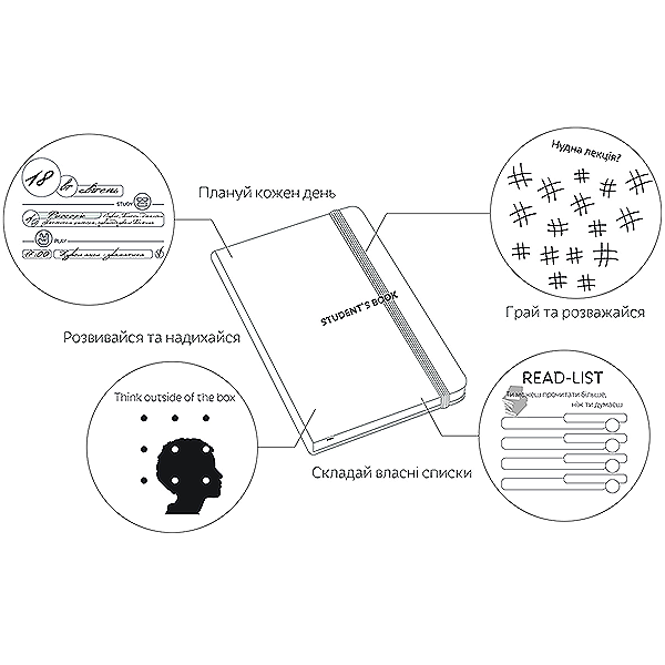 Дневник студента Student's Book А5 Красный Дневник студента Student's Book А5 Красный