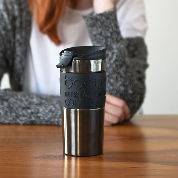 Термокружка Bodum Travel Mug 350 мл Silver-Black