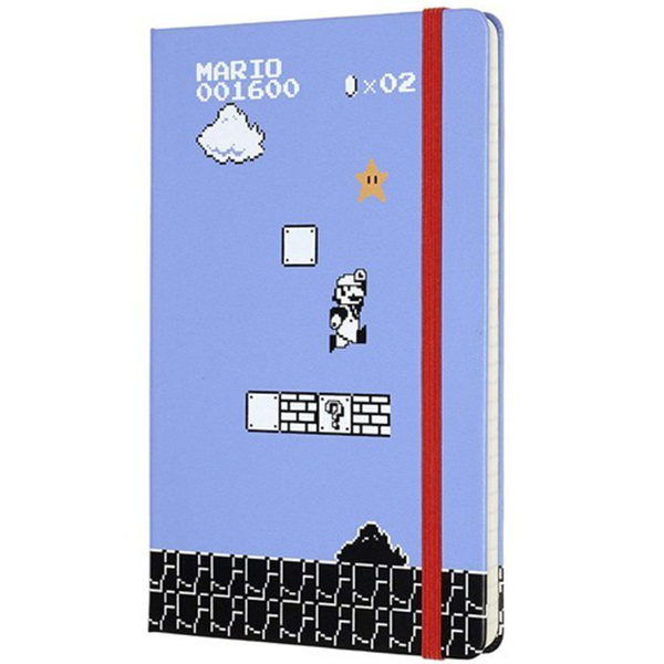 Средний Блокнот Moleskine Super Mario Синий Линия