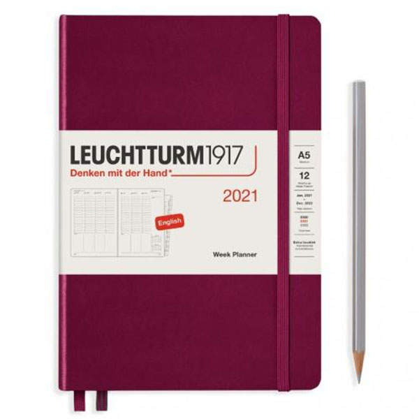 Средний Еженедельник в Колонках Leuchtturm1917 Винный 2021