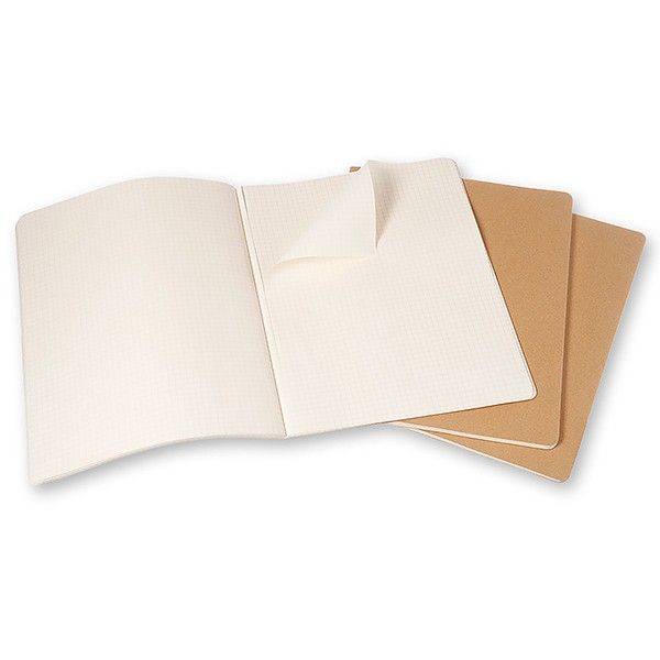 Большой блокнот Moleskine Cahier XXL Бежевый Клетка