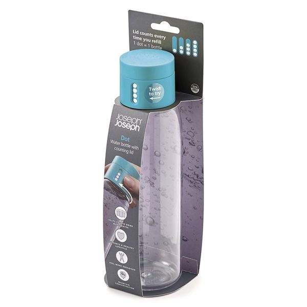 Пляшка для води з індикатором Joseph Joseph Dot 600 мл Блакитна