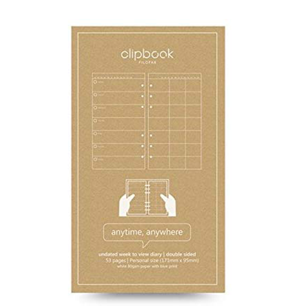 Комплект бланков Filofax Clipbook Personal White Клетка (344006)