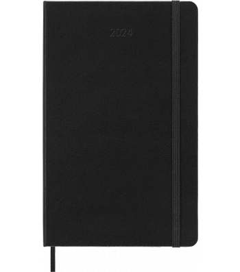 Средний Еженедельник Moleskine 2024 Горизонтальный Черный