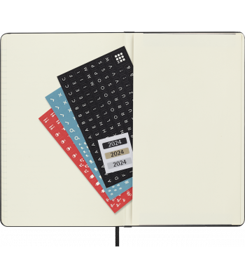 Средний Еженедельник Moleskine 2024 Горизонтальный Черный