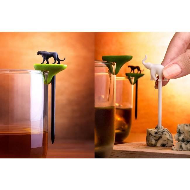 Набор шпажек-маркеров для бокалов Qualy Hot Party Animal