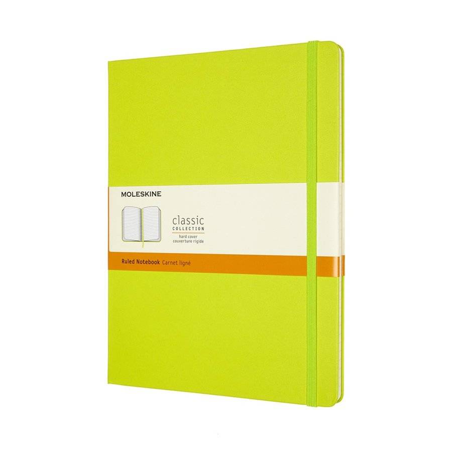 Большой блокнот Moleskine Classic Лимонный Зеленый в линию