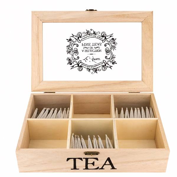 Деревянная коробка для хранения чайных пакетиков KitchenCraft