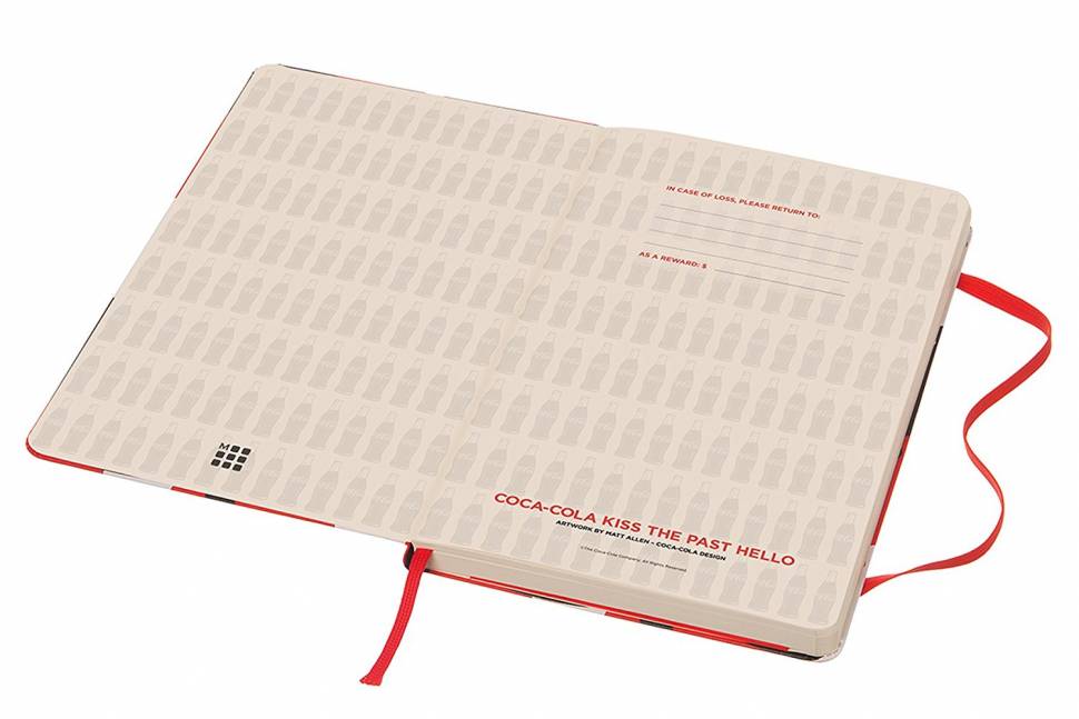 Средний блокнот Moleskine Coca-Cola Чистые листы Красный