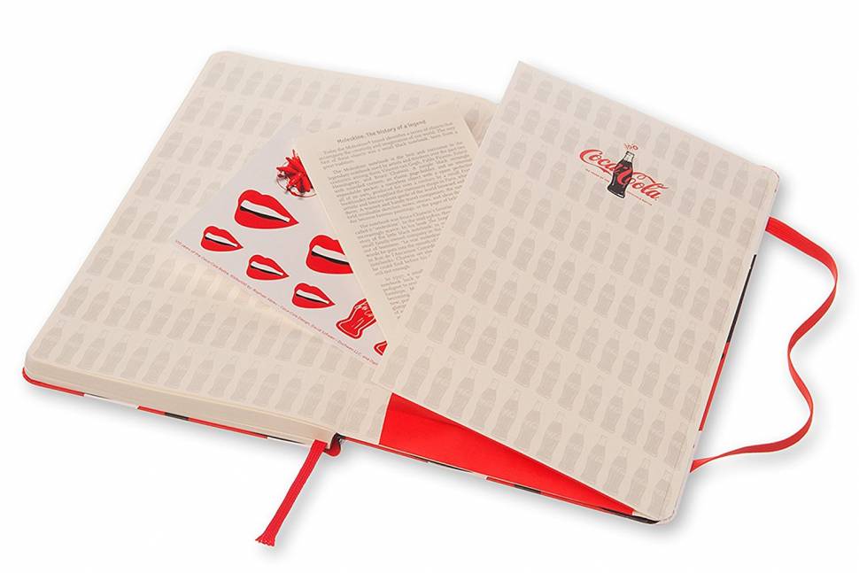 Средний блокнот Moleskine Coca-Cola Чистые листы Красный