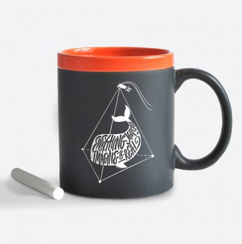 Gifty Чашка с мелом Everythink You Can Imagine Is Real Orange 320 мл (443-940)